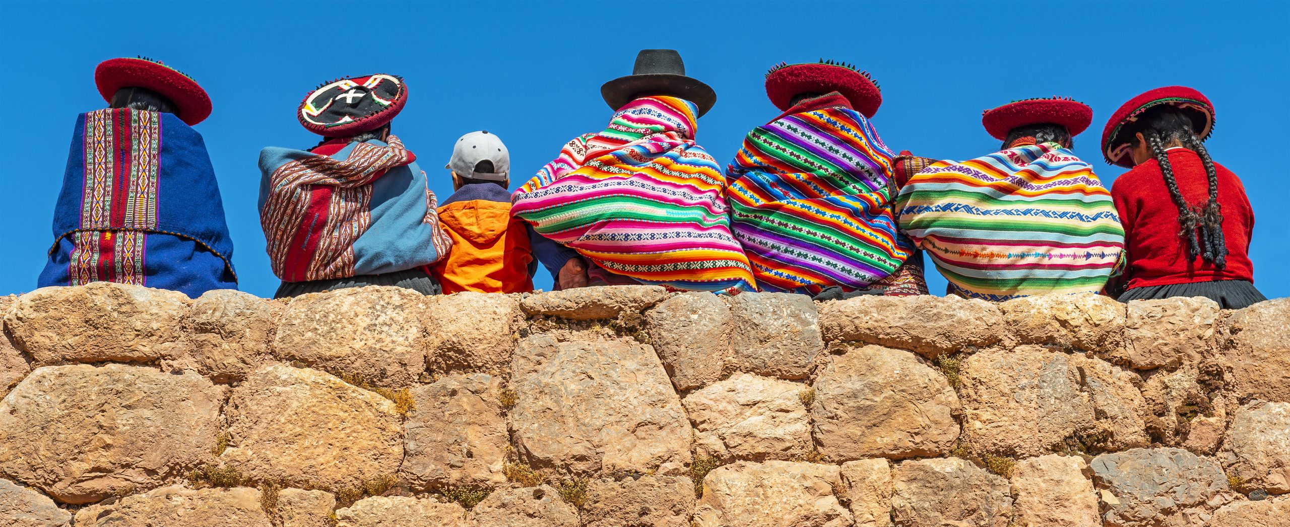 Peruaner in traditioneller Tracht