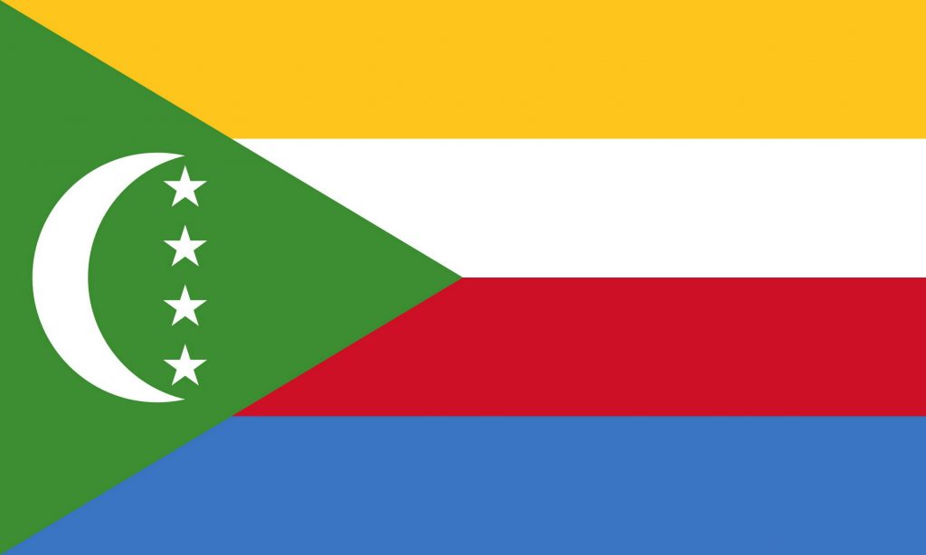 Komoren 2 Flagge Komoren