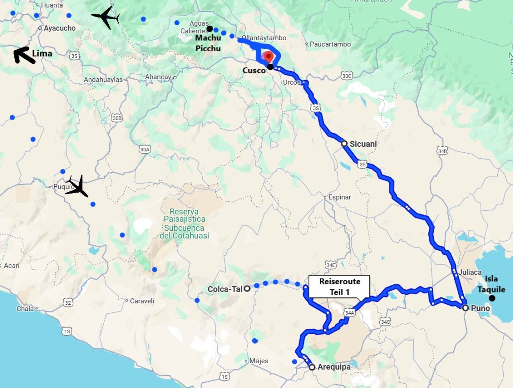 Peru für Entdecker 2 Peru Reiseroute Teil 1 2