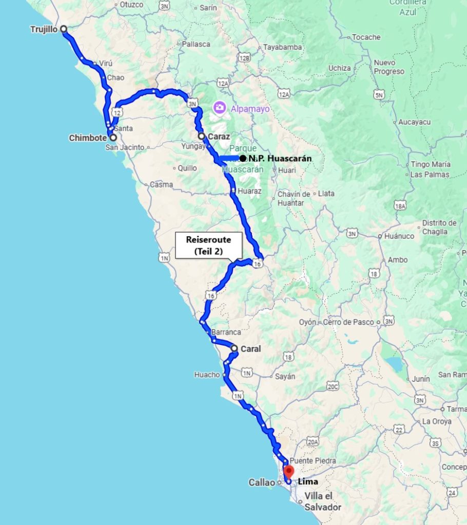 Peru für Entdecker 3 Peru Reiseroute Teil 2